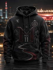 Herren-Hoodie von Bayern München in Übergröße mit abfallenden Schultern und Taschen