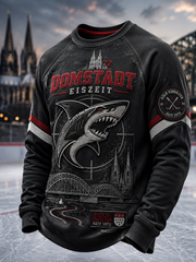 Herren-Kölner-Haie-T-Shirt mit langen Ärmeln
