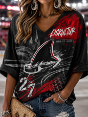 Frauen Kölner Haie Leinen Kurzarm T-Shirt