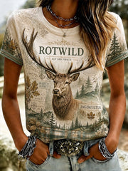 Damen-T-Shirt mit kurzen Ärmeln zur deutschen Jagdsaison