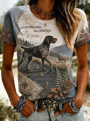 Damen-T-Shirt mit kurzen Ärmeln zur deutschen Jagdsaison