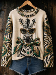 Damen Spaß Zebra Print Tops