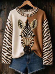 Lustige Zebra-Print-Tops für Damen