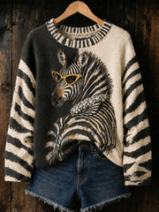 Damen-Zebra-Druck-Tops