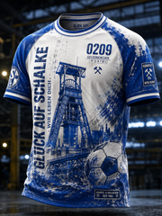 Herren-Schalke-T-Shirt mit kurzen Ärmeln