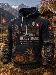 Herren-Erntefest-Themen druck Langarm-Hoodie