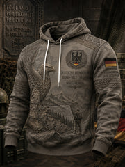 Herren-Kapuzenpullover mit Camouflage-Print und langen Ärmeln zum Gedenken an die Veteranen