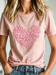 T-Shirt mit Aufdruck zur Brustkrebsaufklärung für Frauen