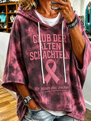 Frauen Brustkrebs Bewusstsein Lustiger Slogan bedruckter Hoodie