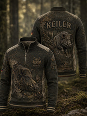 Herren-Waffelpiqué-Langarm-T-Shirt zur deutschen Jagdsaison