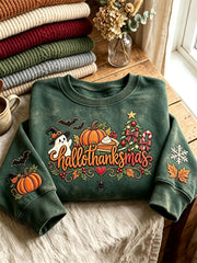 Damen-Hallothanksmas-Wunderbare-Jahreszeit-Feiertagsdruck-Sweatshirt