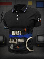 Herren-Neue-Deutsche-Welle-Printhemd