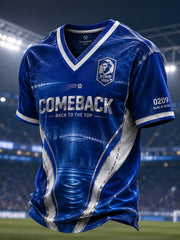 Herren-Schalke-V-Ausschnitt-T-Shirt