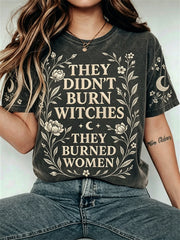 Frauen sie verbrannten keine Hexen, sie verbrannten Frauen Halloween kurz ärmel iges T-Shirt