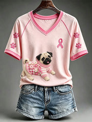Frauen niedliches Mops T-Shirt
