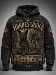 Herren-Hoodie mit witzigem Slogan, übergroß, Drop-Shoulder-Schnitt und Taschen