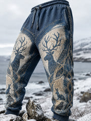 Retro Nordic Art-Print lässig bequeme Jogging hose