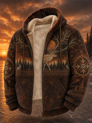 Retro nordischer Kunstdruck – lässiger, bequemer Hoodie