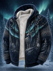 Retro Nordic Art-Print lässig bequemer Hoodie