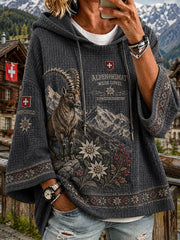 Damen-Sweatshirt im Style mit Waffelstruktur und langen Ärmeln