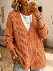 Damen Freizeit bedruckte Strickjacke