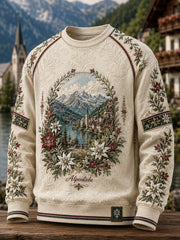 Herren-T-Shirt mit langen Ärmeln im österreichischen Landhausstil