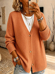 Damen-Strickjacke mit lässigem Print