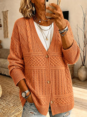 Damen-Strickjacke mit lässigem Print