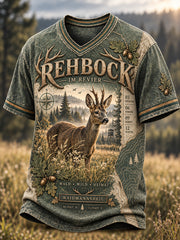 Herren-T-Shirt mit V-Ausschnitt zur deutschen Jagdsaison