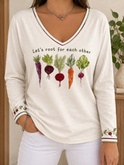 Damen Pflanzen Liebhaber Kunst bedrucktes T-Shirt