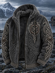 Viking bedruckter Flanell mantel für Herren