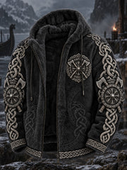 Herren-Viking-Flanellmantel mit Aufdruck