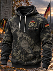 Herren-Kapuzenpullover mit langen Ärmeln und Aufdruck zum Gedenken an die Veteranen