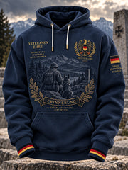Herren-Kapuzenpullover mit langen Ärmeln und Aufdruck zum Gedenken an die Veteranen