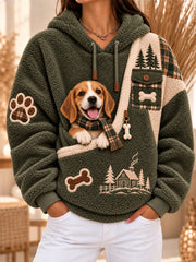 Frauen Spaß Tiere Hoodie mit Tasche für Hunde Katzen Hunde Hoodie