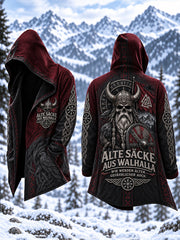 Herren-Strickjacke im Wikingerstil mit Kapuze