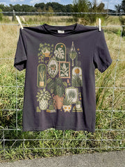 Unisex-Kunst-T-Shirt mit Pflanzenmotiv