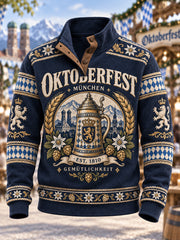 Herren-Kapuzenpullover mit vier Knöpfen zum Münchner Oktoberfest