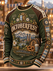 Herren-Oktoberfest-Waffel-Langarm-T-Shirt aus München
