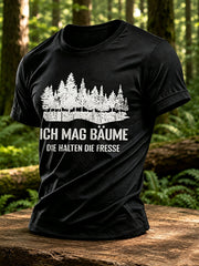 Herren-T-Shirt mit Outdoor- und Naturmotiv – Waldgrafik