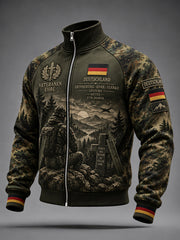 Herrenjacke mit langen Ärmeln, Camouflage- und Veteranen-Gedenkdruck