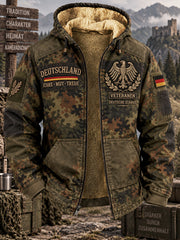 Herren-Kapuzenjacke mit langen Ärmeln und Grafikdruck zum Gedenken an Veteranen