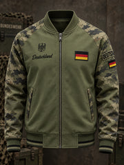 Herrenjacke mit langen Ärmeln und Grafikdruck zum Gedenken an Veteranen