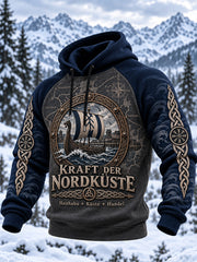 Herren-Raglan-Kapuzenpullover im Wikingerstil