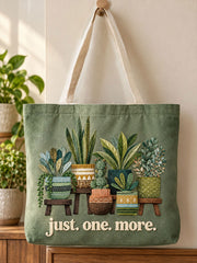 Kunstbedruckte Leinwandtasche für Pflanzenliebhaber