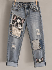 Frauen Spaß Tiere Kunstdruck Ausgeblasene Hosen