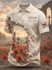 Herren-Poloshirt zum Gedenken an die Schlacht von Verdun