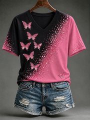 Kurzärmliges T-Shirt für Frauen an Brustkrebs