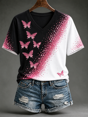 Kurzärmliges T-Shirt für Frauen an Brustkrebs