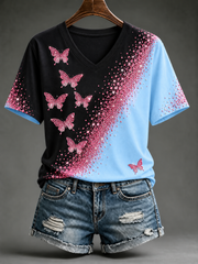 Kurzärmliges T-Shirt für Frauen an Brustkrebs
